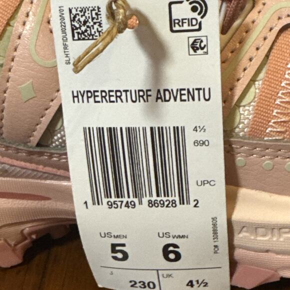 New Adidas Hyperturf Adventure Size 5 Men 6 Women Shoes Pink Butterfly Sneaker main image 7